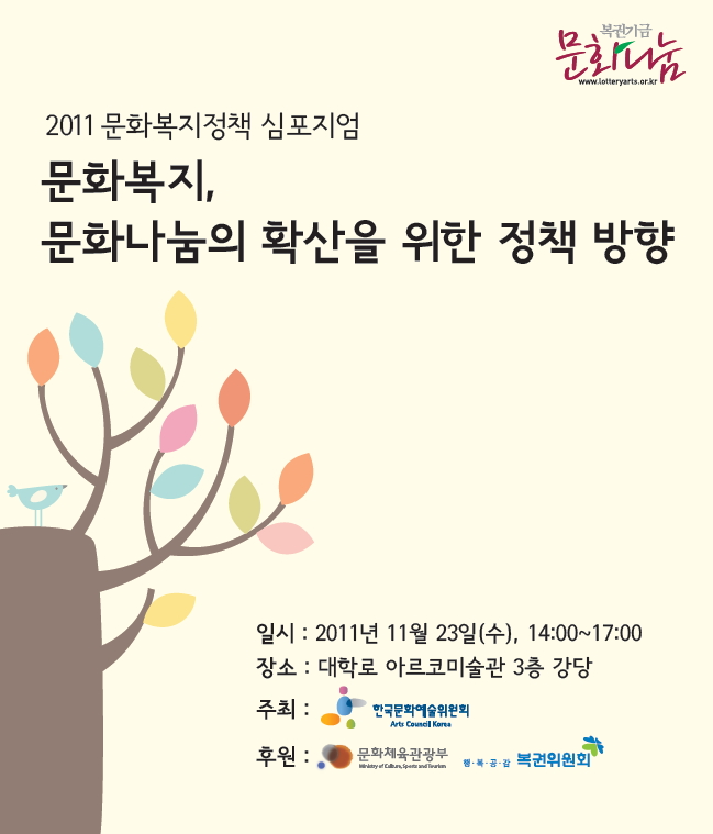 2011 문화복지 정책 심포지엄_문화복지, 문화나움의 확산을 위한 정책 방향