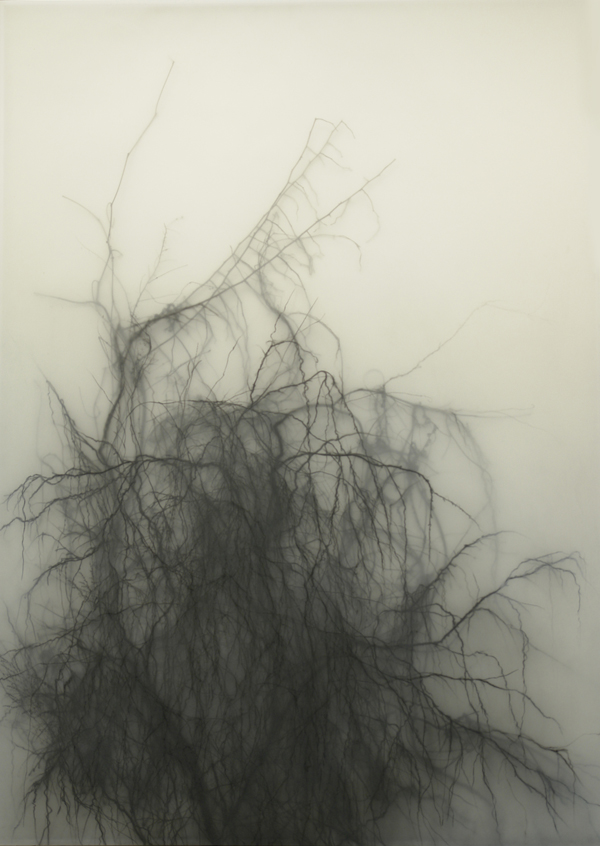 지속되기 위하여 - 허물, acrylic and mixed media on canvas, 280x180cm, 2012