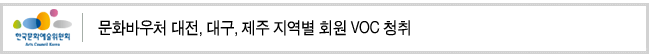 문화바우처 대전, 대구, 제주 지역별 회원 VOC 청취