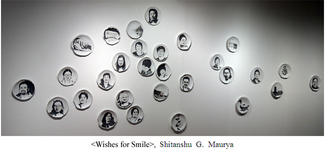 국내 창작공간 입주 해외작가 전시_인도 작가 쉬탄슈 마우랴 <Wishes for Smile> 작품사진