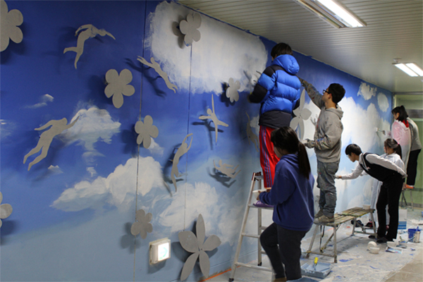 [사진] 2014. 12.12(금) 한겨레 중·고등학교 벽화 프로그램 진행 사진