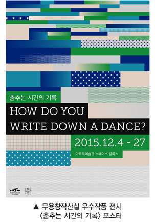 사진설명 : 무용창작산실 우수작품 전시 춤추는 시간의 기록 포스터