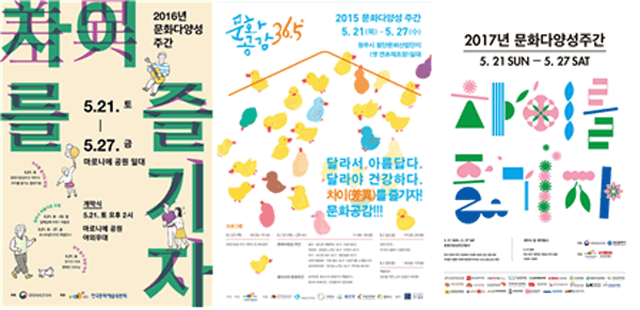 지난 문화다양성 주간 행사 포스터