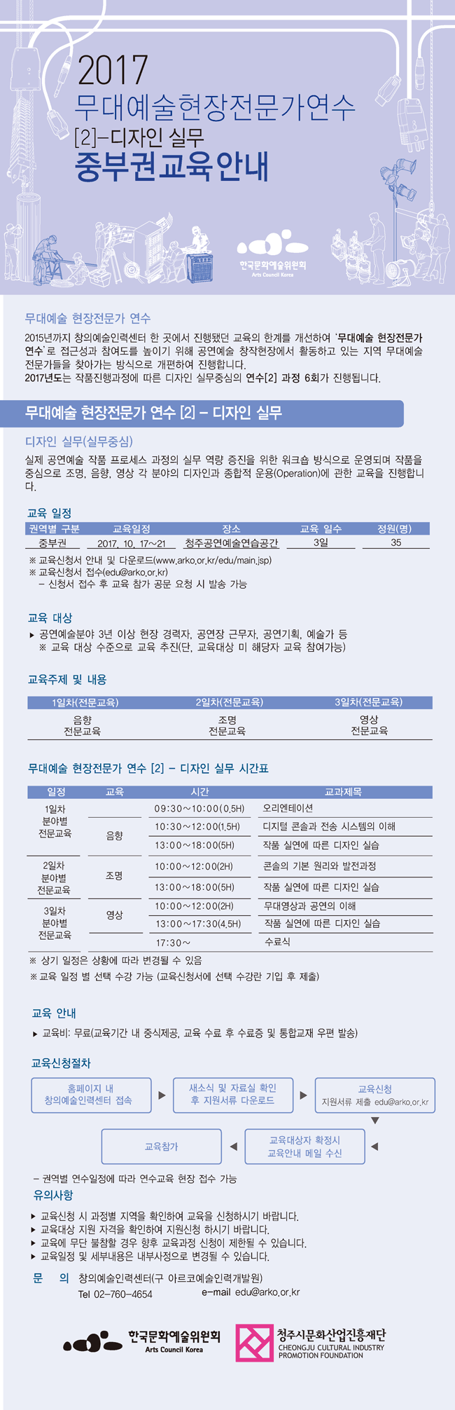 2017 무대예술현장전문가연수 [2]―디자인 실무 중부권교육안내