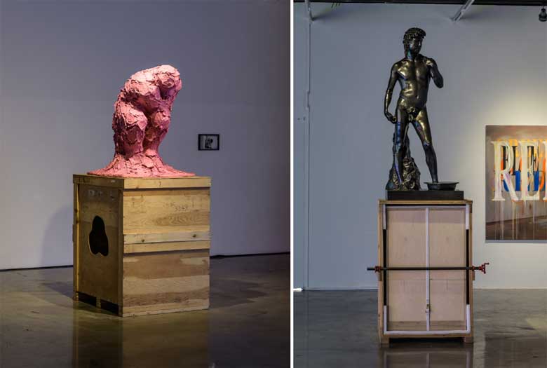 왼쪽_The Thinker, 1995-1996   오른쪽_ 코디의 전설과 프로이트의 똥통, 2015