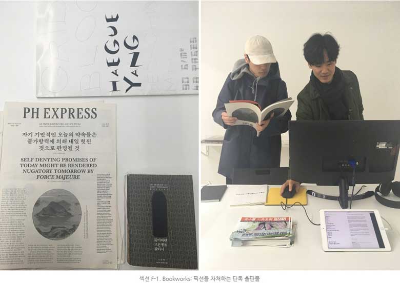 섹션 F-1. Bookworks: 픽션을 자처하는 단독 출판물
