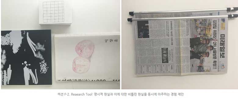 섹션 F-2. Reaearch Tool: 명시적 현실과 이에 대한 비틀린 현실을 동시에 마주하는 경험 제안
