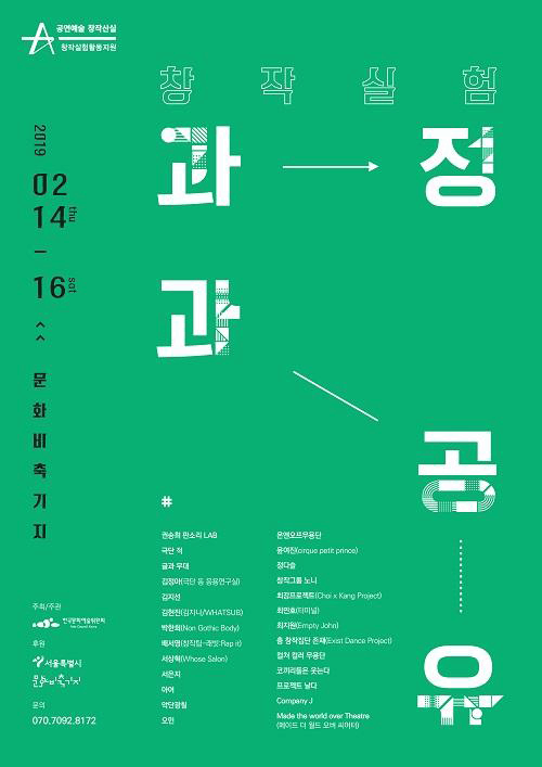창작실험활동지원 결과발표회 [창작실험 – 과정과 공유] 포스터