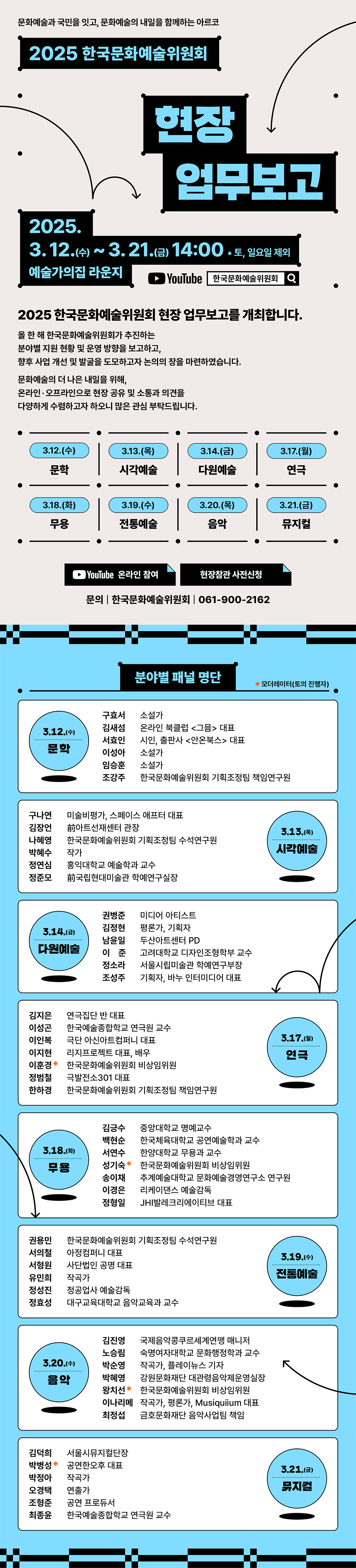 2025 한국문화예술위원회 현장 업무보고(자세한 내용 아래 참조)