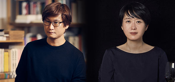 왼쪽 김언 시인, 오른쪽 천운영 소설가