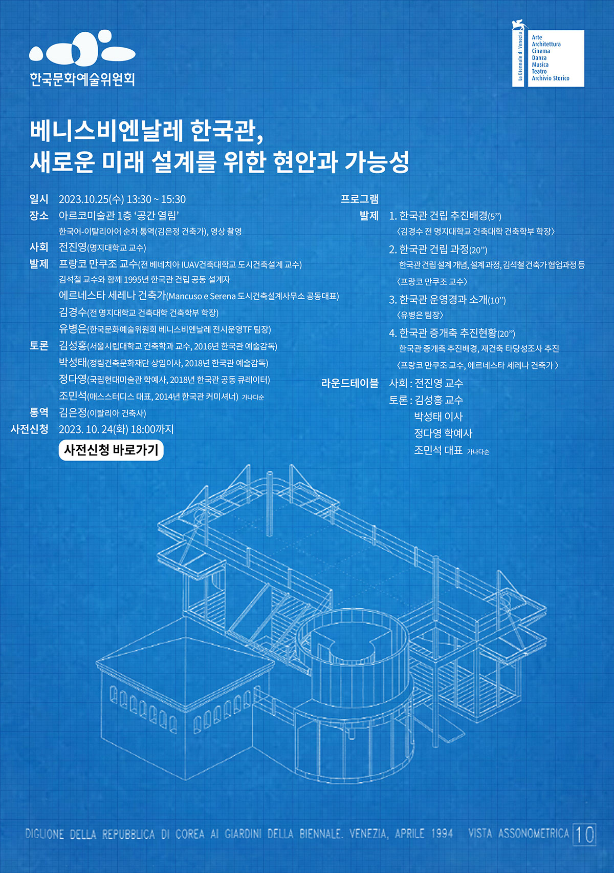 베니스비엔날레 한국관, 새로운 미래 설계를 위한 현안과 가능성(자세한 내용 아래 참조)