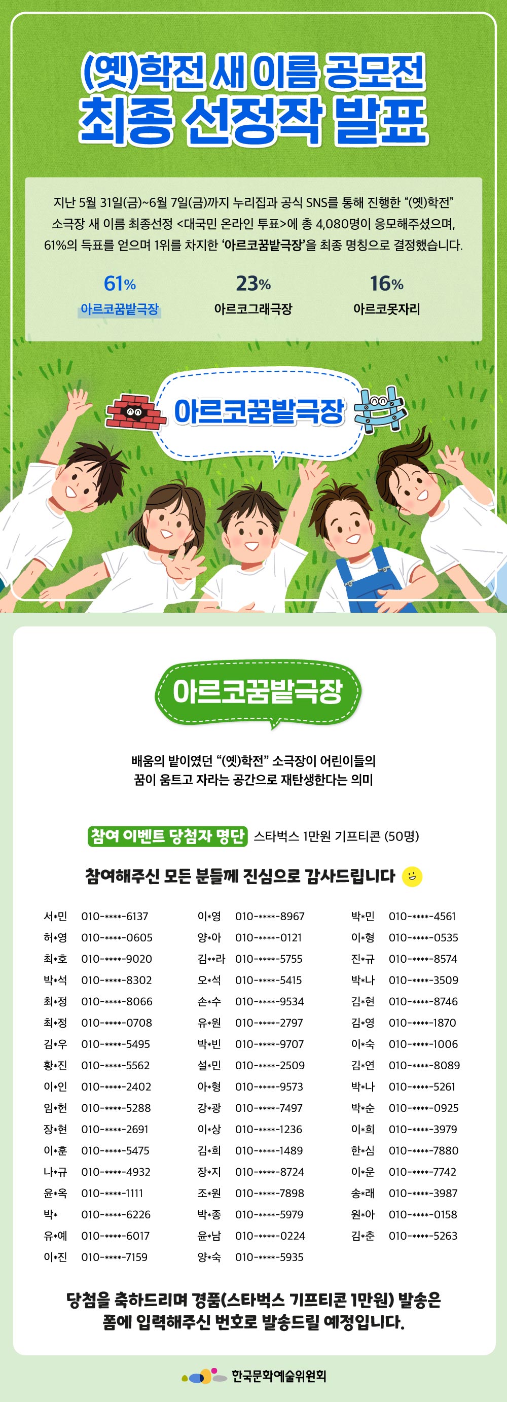 (옛)학전 새 이름 공모전 최종 선정작 발표(자세한 내용 아래 참조)