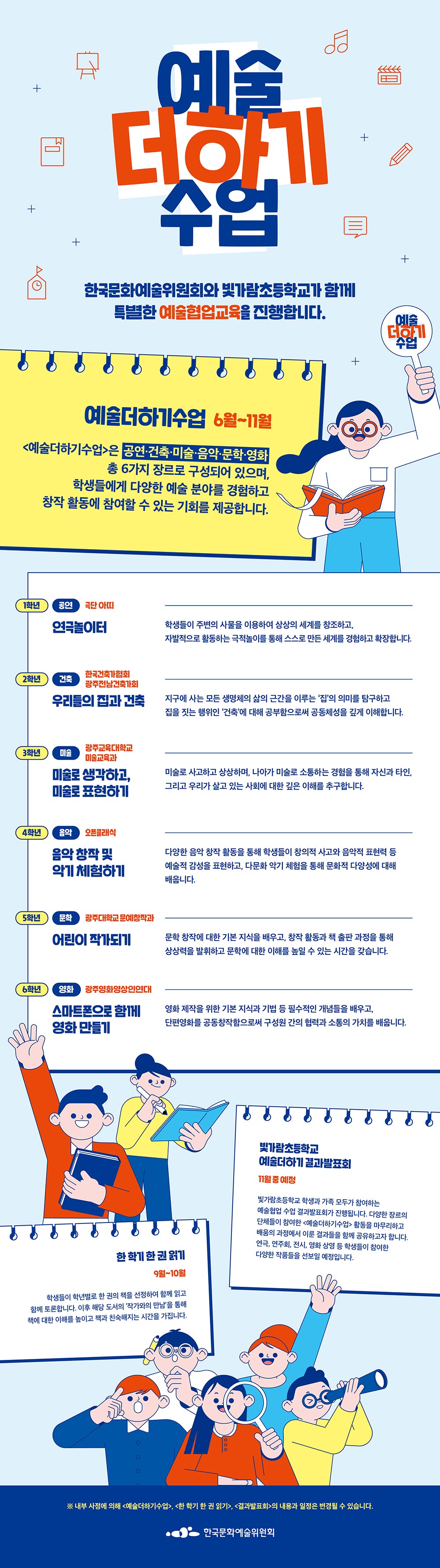 예술 더하기 수업(자세한 내용 아래 참조)