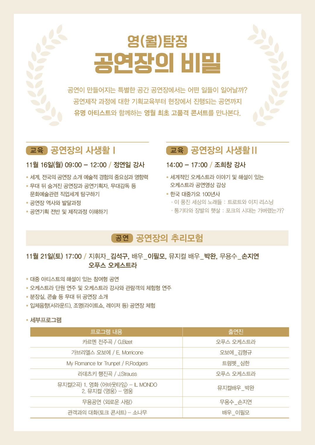 [영월문화재단] 영(월)탐정 공연장의비밀 이미지