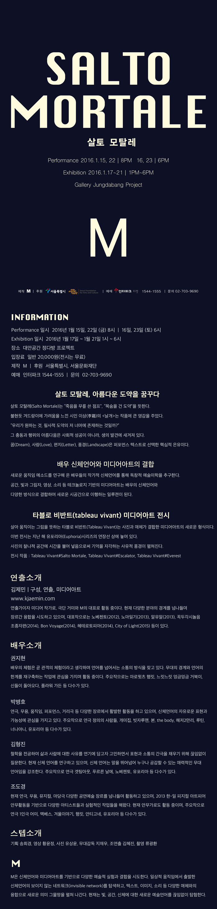 아름다운 도약을 꿈꾸다, 살토 모탈레  -장소특정형 전시퍼포먼스-  이미지