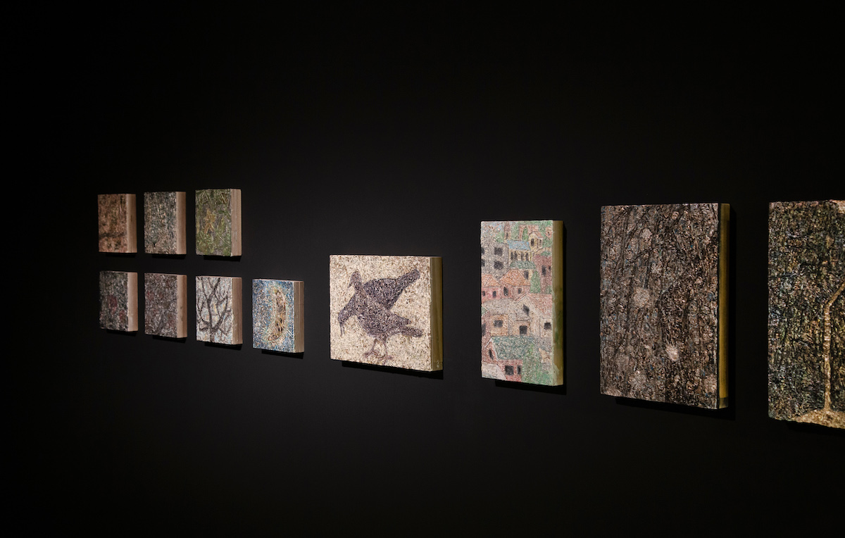Sungsic Moon, installation view of
                  Every Island is a Mountain. Provided by Bf. photograph
                  by Hyunjung Kwon.